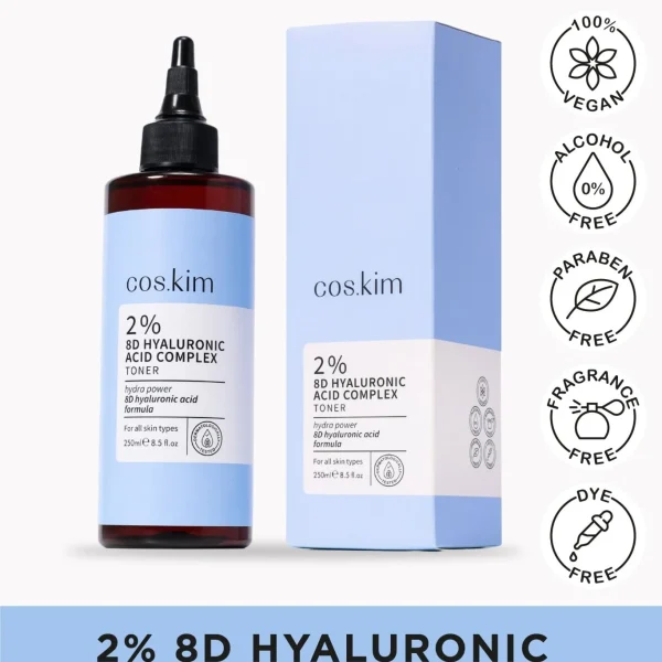 Coskim 2% Moisturizing Complex Toner with 8 Types of Hyaluronic Acid 250ml | كوسكيم تونر المرطب بنسبة 2% مع 8 أنواع من حمض الهيالورونيك 250 مل