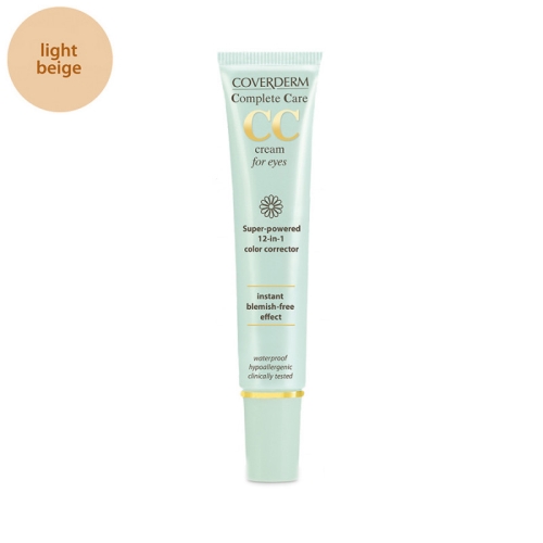Coverderm CC Cream For Eyes Light Beige   15ml | كوفيرديرم كريم سي سي للعيون بيج فاتح   15مل