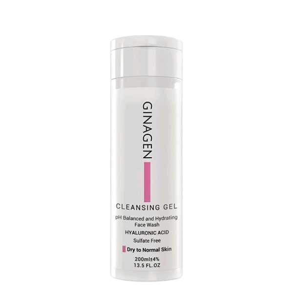 GINAGEN CLEANSING GEL  Dry to Normal Skin/200ML  /جيناجين غسول جل للبشره الجافه والحساسه