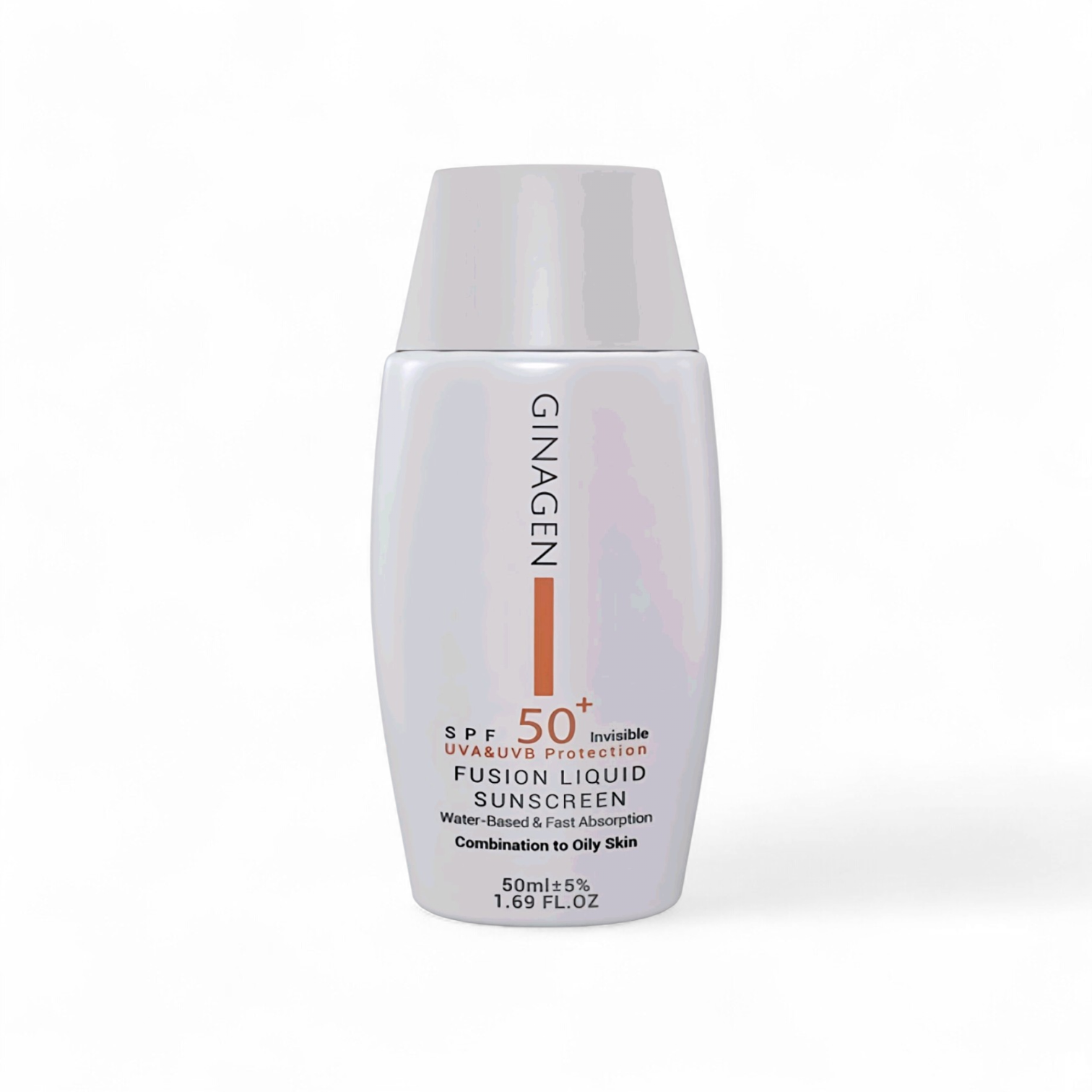 GINAGEN FUSION LIQUID SUNSCREEN Combination to Oily Skin SPF50+ /واقي الشمس عديم اللون للبشرة الدهنية والمختلطة جيناجين