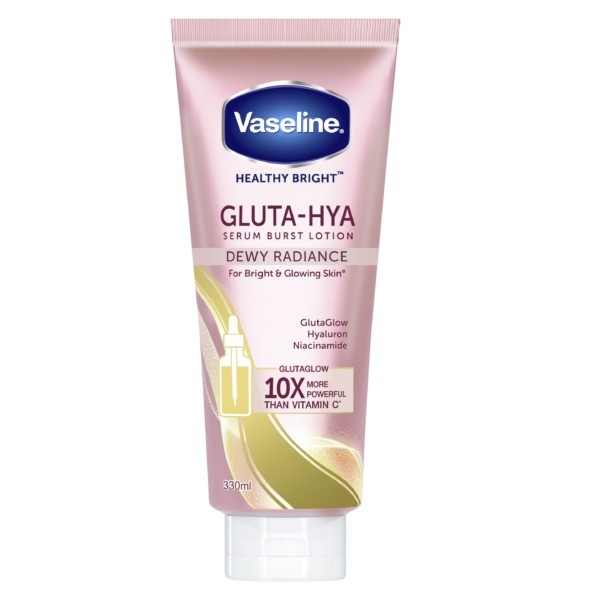 VASELINE HEALTHY BRIGHT GLUTA HYA SERUM BURST LOTION DEWY RADIANCE 300ml فازلين هيلثي برايت سيروم مرطب للجسم