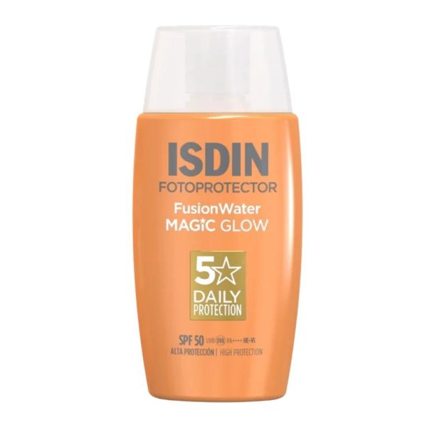 Isdin water fusion magic glow spf 50 /  واقي الشمس من ازدن جلو ماجك
