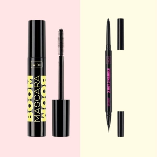 Wibo Boom Mascara Boom +  2 Hot 2 Handle eyeliner and eye pencil عرض خاص