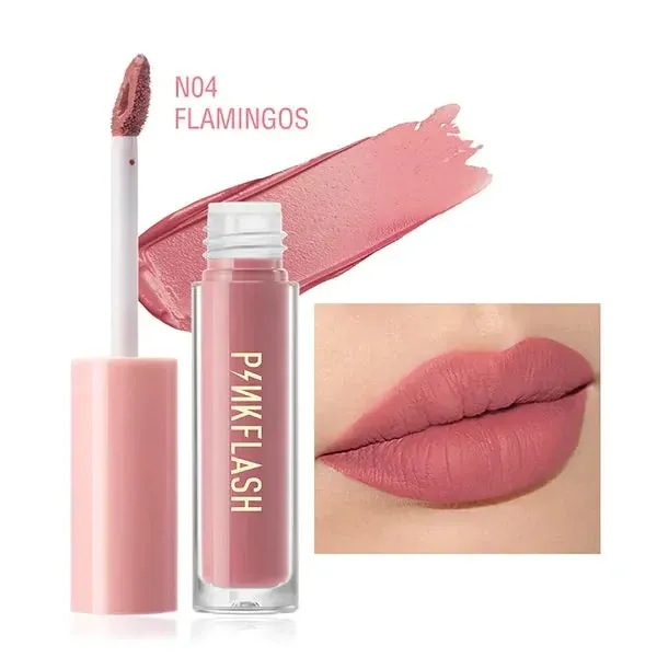 Pink Flash   Lasting Matte Lip Cream N04 / احمر شفاه بنك فلاش