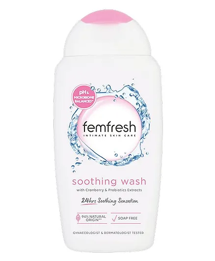 غسول مهدئ للمناطق الحساسة فيم فريش | Femfresh Soothing Wash With Cranberry & Probiotics extract