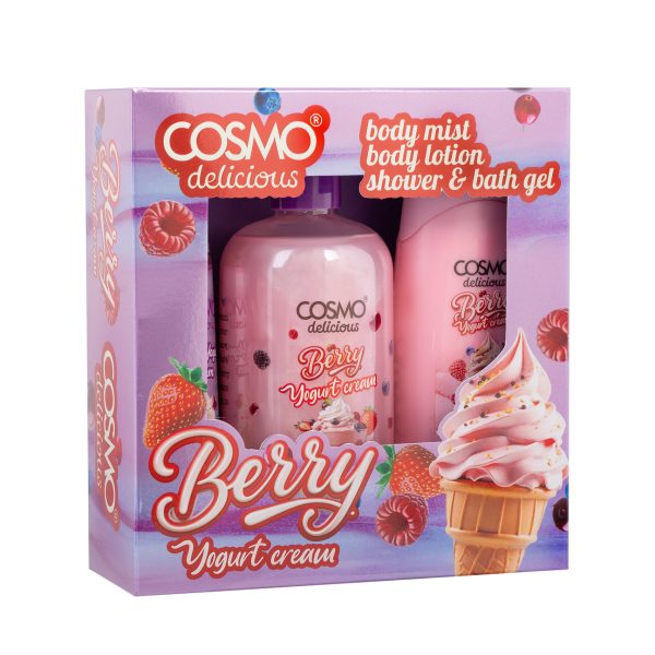 Cosmo Berry Yogurt Cream body kit / مجموعه كوزمو للعنايه بالجسم