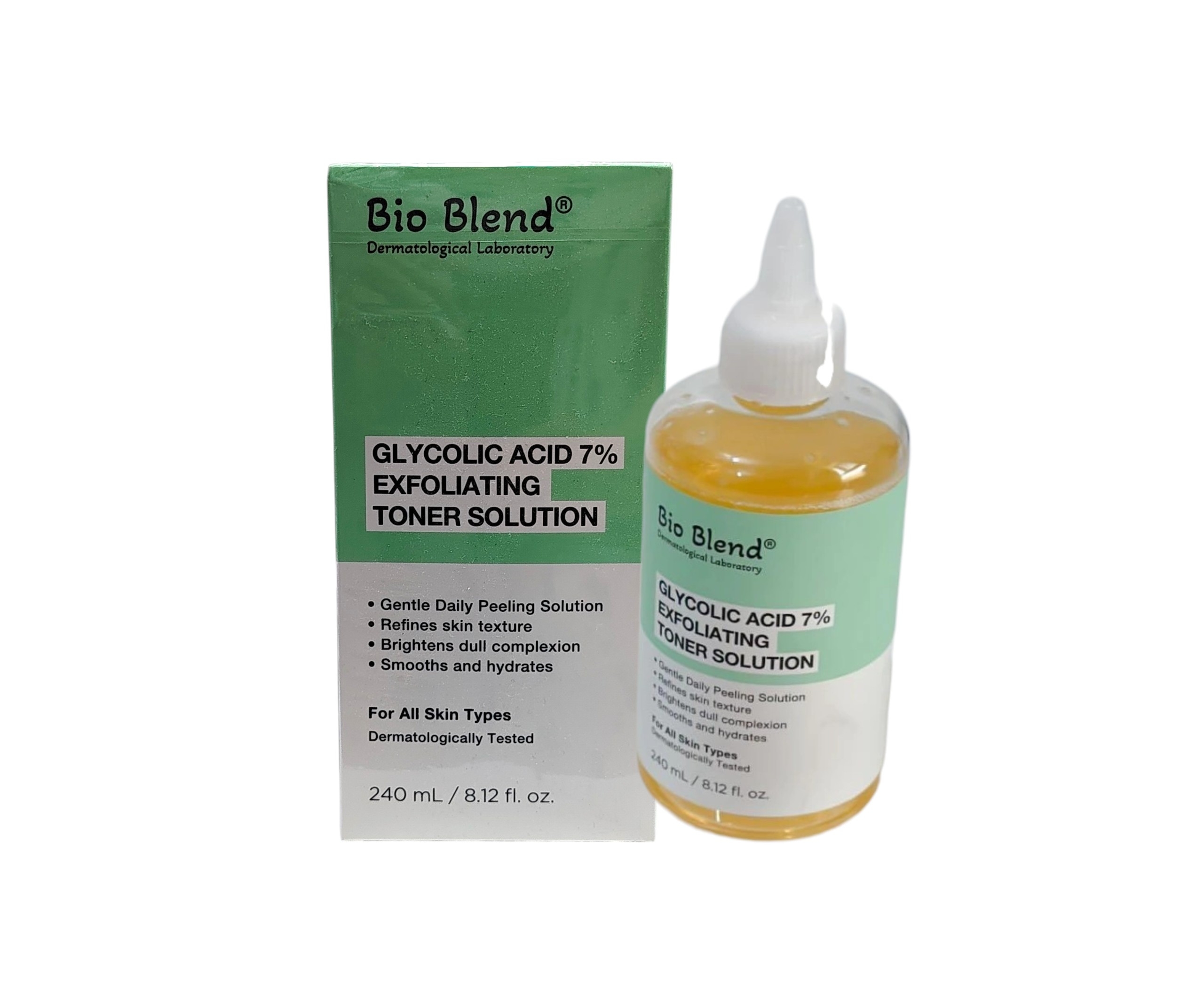 Bioblend glycolic acid 7% toner 240ml/ تونر المقشر بالكلايكولك أسد من بايو بلند