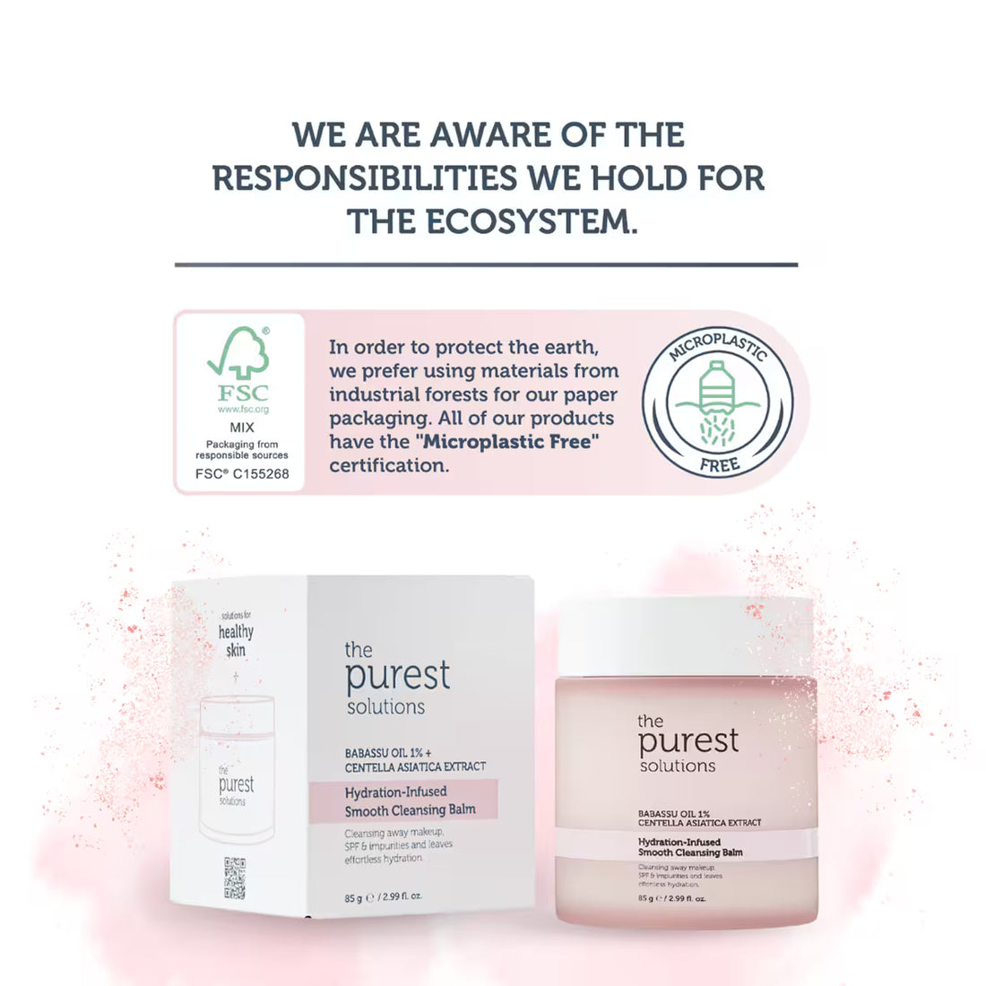 The Purest Babassu Oil 1% & Centella Asiatica Extract Cleansing Balm – 85g /بلسم تنظيف البشرة من بيورست الصورة 6