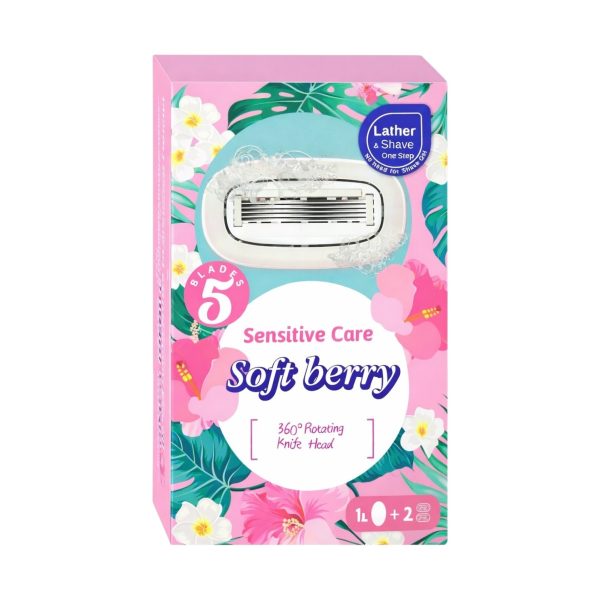 Soft Berry – Sensitive Care 360 rotating haed/ ماكنه حلاقه نسائيه قابله للتدوير من سوفت بيري