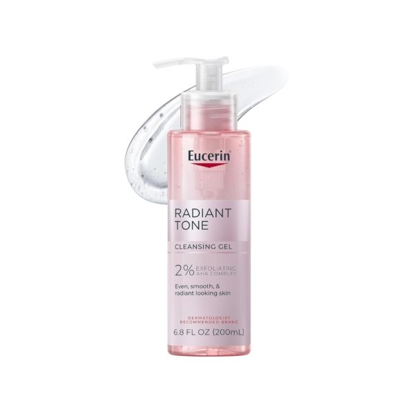 Eucerin Radiant Tone Cleansing Gel 2% Exfoliating AHA Complex   200ml / غسول البشره المفتح من يوسرين