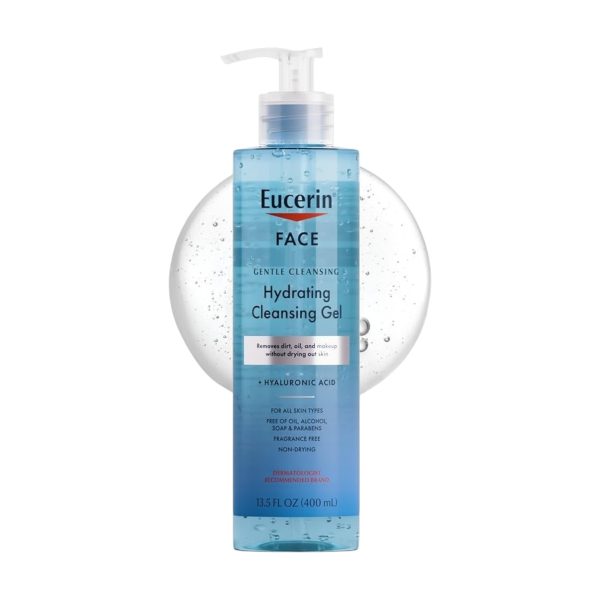 Eucerin Face Hydrating Cleansing Gel + Hyaluronic Acid   200ml / غسول جل للبشره الجافه من يوسرين