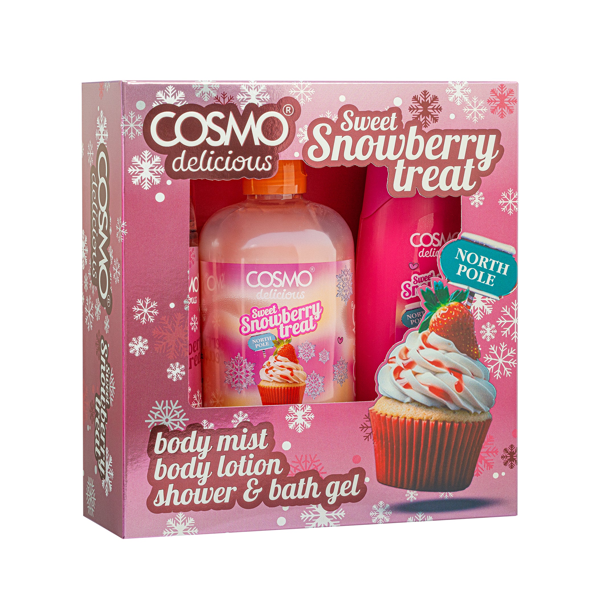 Cosmo sweet snowberry treat / مجموعه كوزمو للعنايه بالجسم