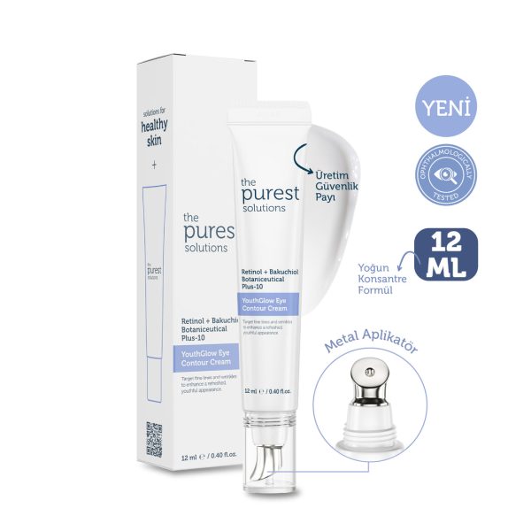 The Purest Solutions Retinol + Bakuchiol YouthGlow Eye Contour Cream 12 ml / كريم محيط العين المعالج للتجاعيد من بيورست