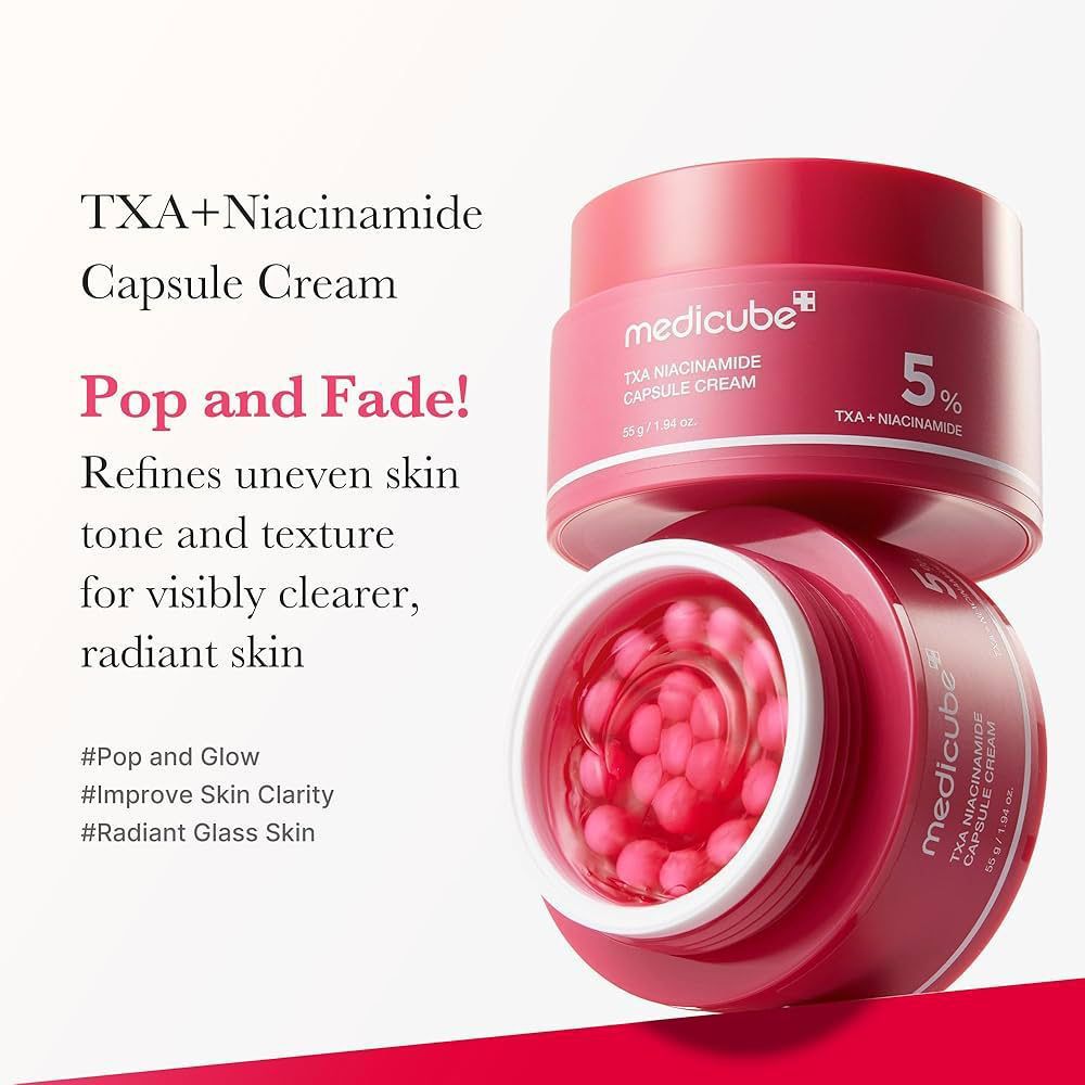 MEDICUBE TXA NIACINAMIDE CAPSULE CREAM 55g / ميدكيوب كريم كبسول نياسينمايد لعلاج التصبغات وتوحيد لون البشرة الصورة 2