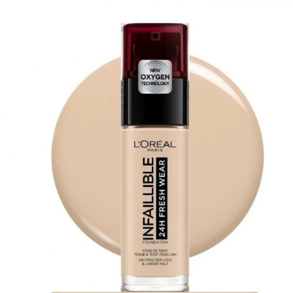 L’OREAL INFAILLIBLE 24H FRESH WEAR FOUNDATION 25 | لوريال كريم أساس ضد الماء لمدة 24 ساعة درجة 25