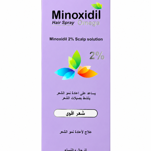 Minoxidil Omega Hair Spray 2% / بخاخ معالج لتساقط الشعر