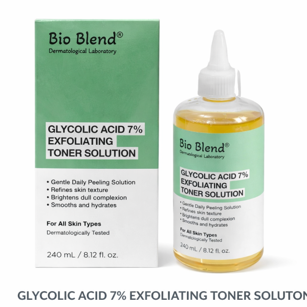 Bioblend glycolic acid 7% toner 240ml/ تونر المقشر بالكلايكولك أسد من بايو بلند