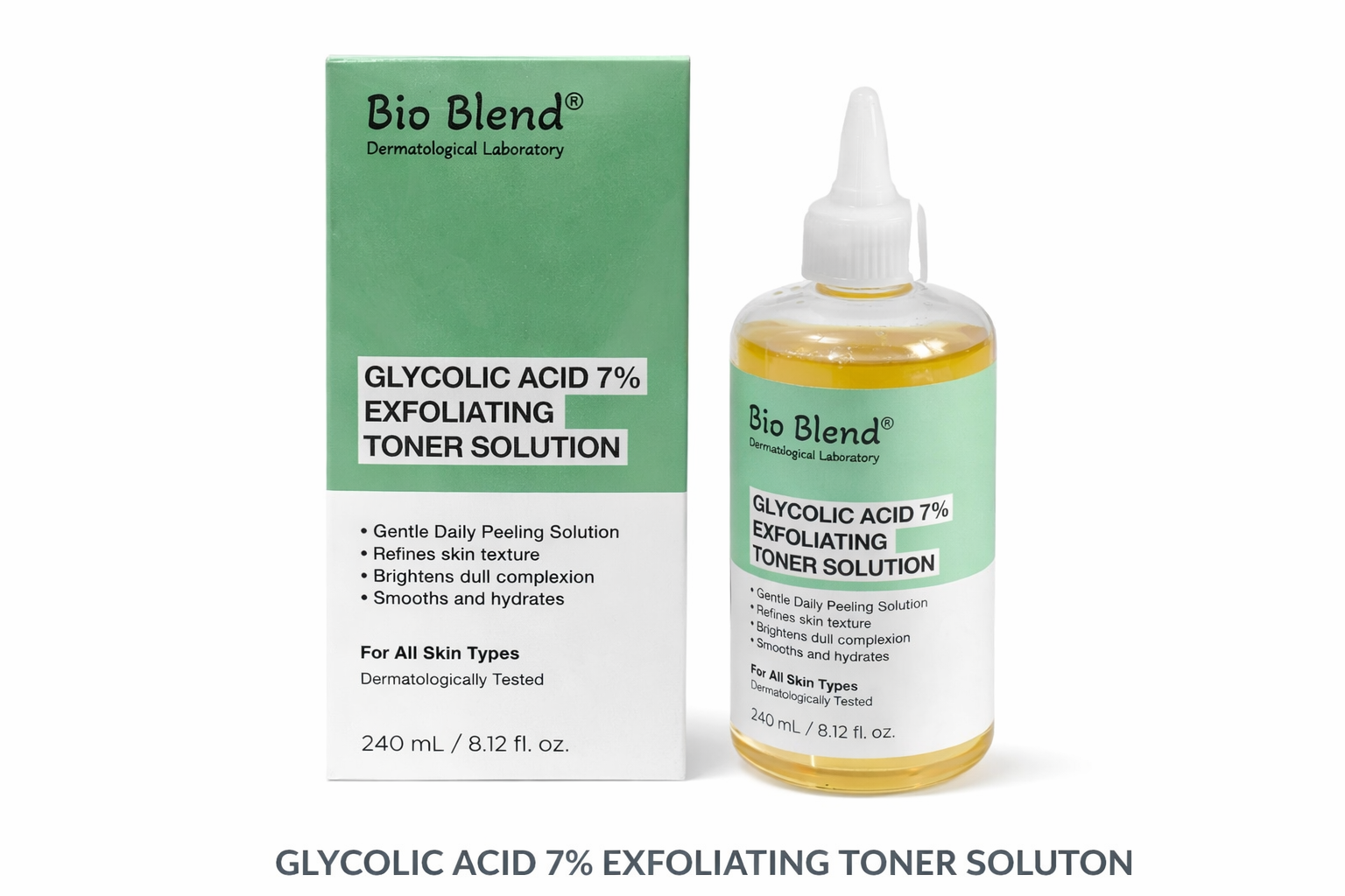 Bioblend glycolic acid 7% toner 240ml/ تونر المقشر بالكلايكولك أسد من بايو بلند