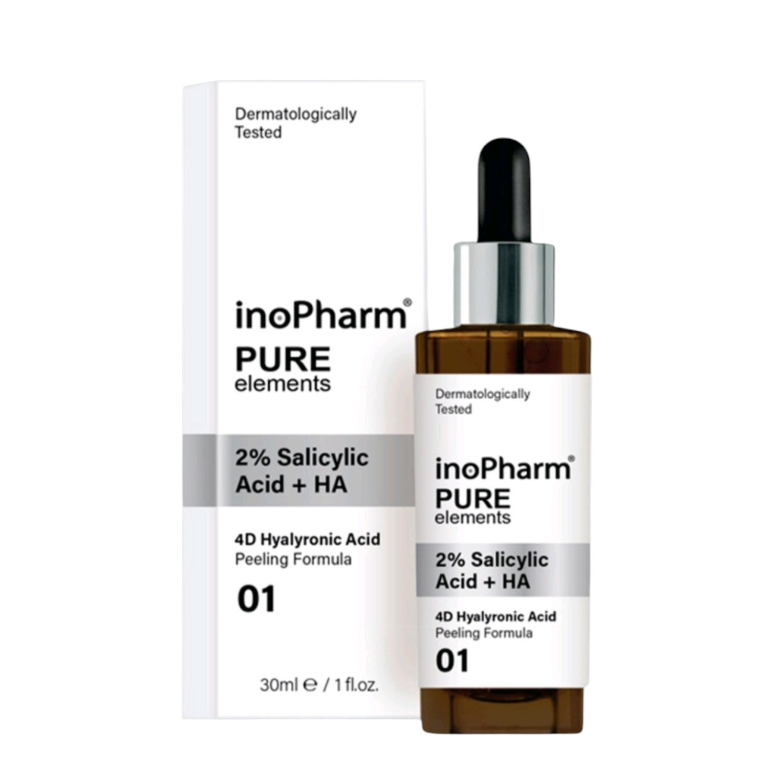 InoPharm Pure Elements 2% Salicylic Acid + HA Peeling Formula / سيرم السالسليك أسد مع الهايلرونك من اينوفارم